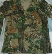 ATLANCO REALTREE CAMOUFLAGE TREES LEAVES HUNTING COMBAT TACTICAL JACKET ... - $32.39
