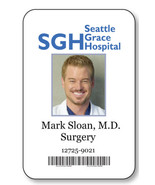 MARK SLOAN NAME BADGE HALLOWEEN COSTUME GREYS ANATOMY TV SERIES SAFETY PIN - €13,11 EUR