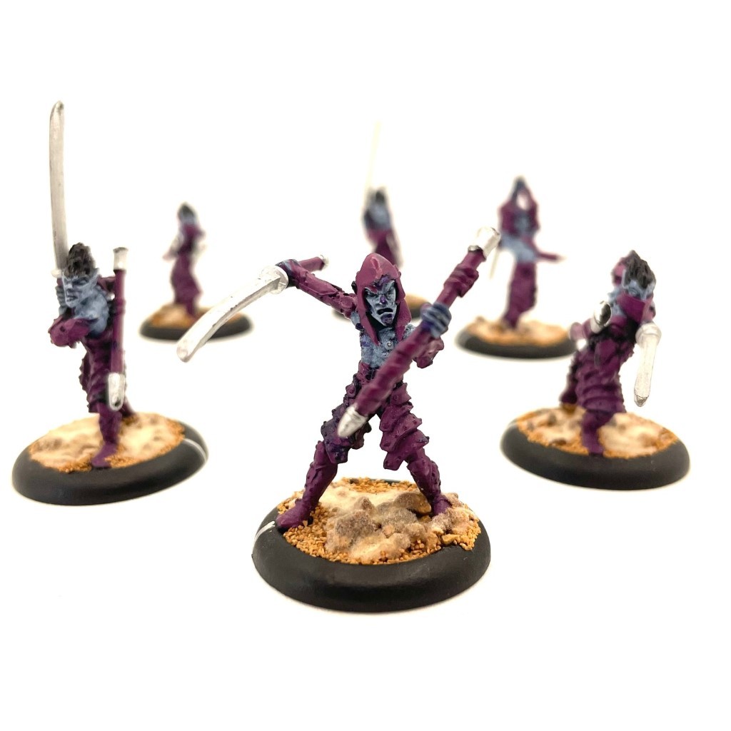 Blighted Swordsmen 6 Painted Miniatures Legion of Everblight Hordes - $84.99