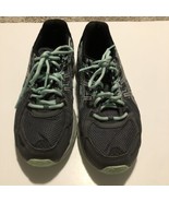 Asics Womens Gel Venture 6 Black Blue Running Shoes Lace Up Low Top Size 9 - $27.68 CAD