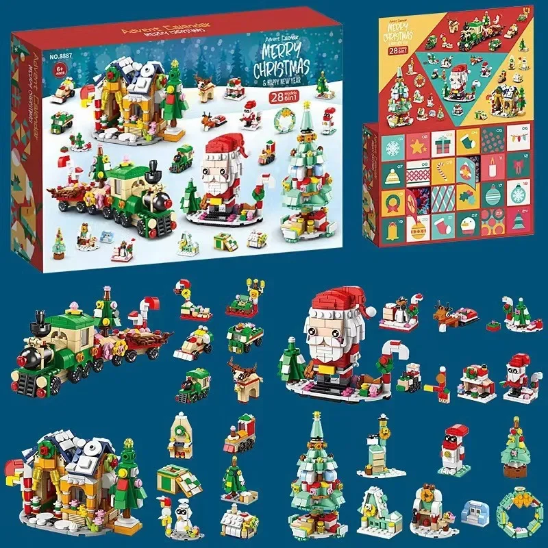 2024 Christmas Series Building Blocks Box for Kids Gift 24Days Christmas Advent - £24.88 GBP+
