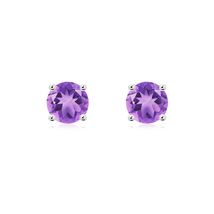 ANGARA Natural Amethyst Stud Earrings for Women in Sterling Silver (6mm) - $193.33+