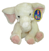 Kellytoy Elephant Plush 11&quot; Ivory Stuffed Animal Pink Pals Tag Kuddle Me... - $9.90