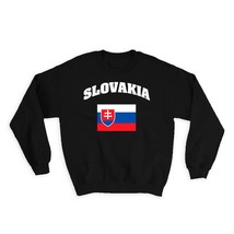 Slovakia : Gift Sweatshirt Flag Chest Slovak Expat Country Patriotic Flags Trave - £22.82 GBP