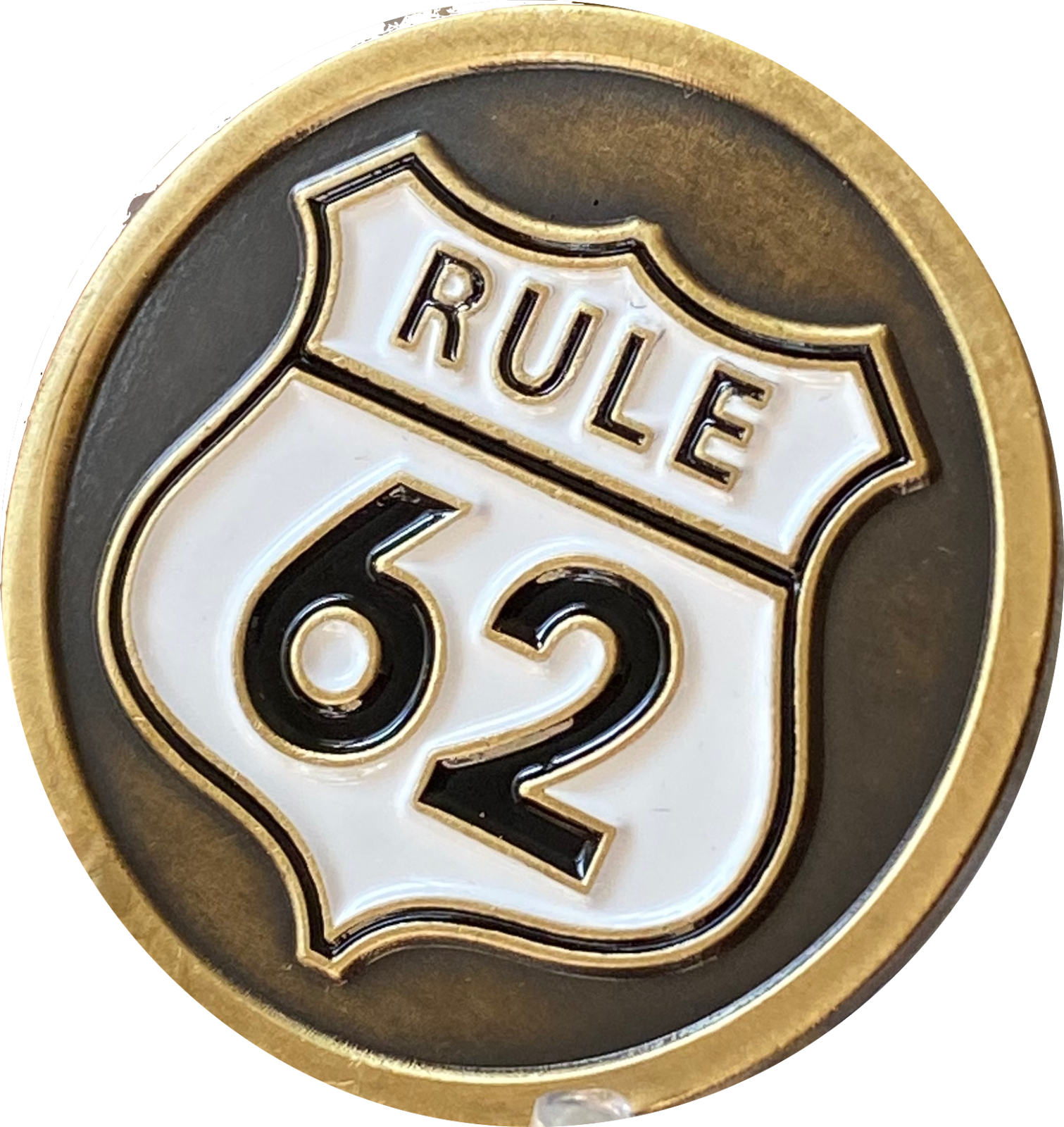 Rule 62 Black Don't Take Yourself Too Damn Serious AA Chip Sobriety Medallion