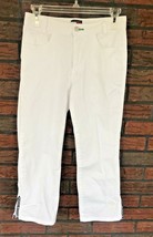 Tommy Hilfiger Size 5 Spell Out White Capri Cropped Pants Stretch Jeans ... - £5.30 GBP