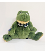 GANZ Stuffed Frog The Heritage Collection Plush Quintin Bullfrog Wearing... - $16.00