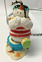 Great Christmas ornament 55386C Pacific rim bobble snowman snorkel sungl... - $16.19