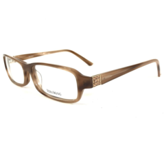 Vera Wang Eyeglasses Frames V147 NU Brown Horn Gold Pink Crystals 52-15-135 - $27.84