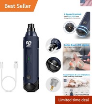 6-Speed Electric Dog Nail Grinder - Whisper-Quiet Rechargeable Pet Groom... - $43.00