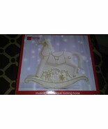 JCPenney Home Musical Ivory Porcelain Bisque Rocking Horse with Gold Acc... - €34,38 EUR