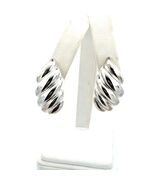 Tiffany &amp; Co Omega Back Earrings Sterling Silver Estate TIF937 - $386.10