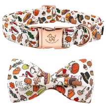 Elegant little tail Dog Collar with Bow - Fall Dog Collar Bow Thanksgivi... - £21.25 GBP+