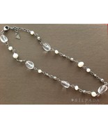 Retired SILPADA Sterling Silver Freshwater Pearl Crystal Bead Necklace N... - £25.44 GBP