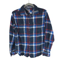 Wonder Nation Boys Flannel Shirt Button Down Plaid Pockets Blue XXL - $7.84