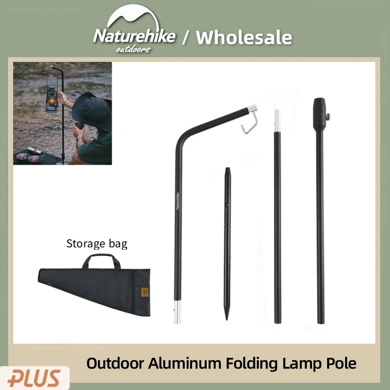 Naturehike Ultralight Folding Aluminium Tube Outdoor Lamp Stand Camping Portable - £120.06 GBP