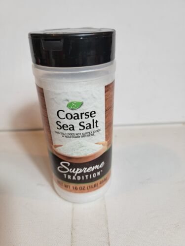 Supreme Tradition Coarse Sea Salt 16oz New Sealed  - $14.70