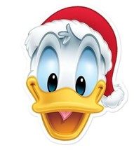 Christmas Donald Duck Face Edible Cake Topper Decoration - £10.38 GBP