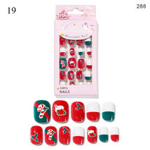 24PCS Kids Christmas Fake Nails Press On Model #19 - £4.63 GBP