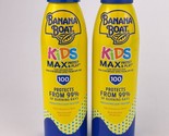 Banana Boat Kids Max Protect Play Clear Spray Sunscreen 6 Oz Each Spf 10... - £17.38 GBP