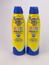 Banana Boat Kids Max Protect Play Clear Spray Sunscreen 6 Oz Each Spf 100 bb4/24 - £17.46 GBP