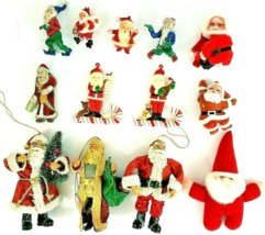 Vintage Santa Claus Figurines Assorted Size 2 1/2&quot; To 6 1/2&quot; Set Of 13 - $15.88