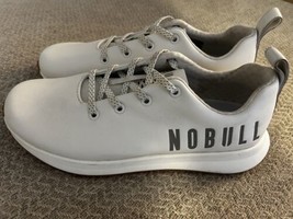 NoBull White Leather Reflective Lace Up Golf Shoes Men&#39;s 7.5/ Women&#39;s 9 - £87.49 GBP