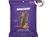 Full Box 12x Bags Smackin&#39; Cinnamon Churro Flavor Jumbo Sunflower Seeds ... - $58.32