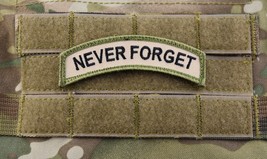 Never Forget Tab Rocker Patch 9/11 Ocp Multicam Army Special Forces Seal Nswdg - $7.03