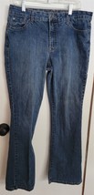 Womens 14/31 Nine West Dark Blue Wash Distressed Denim Jeans - £7.00 GBP