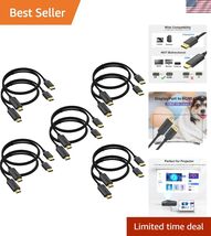 DisplayPort to HDMI Cable 10 Pack, Braided 6 ft DP to HDMI Display Port ... - $136.60