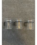 3 VINTAGE BODUM GLASS CUPS BLACK PLASTIC HANDLE PICARD STAR TREK - $1,194.13 MXN