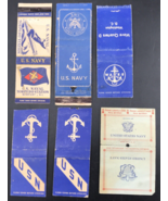 Lot of Six (6) Vintage US Navy USN Matchbook Covers Naval Torpedo Station - £9.60 GBP