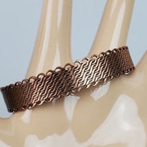 Vintage Copper Textured Bangle Bracelet .5 Inch Wide - £16.42 GBP