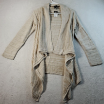 rue21 Cardigan Sweater Womens Medium Beige 100% Acrylic Long Sleeve Open Front - £11.78 GBP