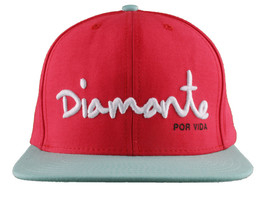 Diamond Supply Co.Rosso Blu Bianco Strass Por Vida Cappellino Baseball Nwt - $19.98