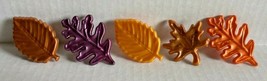 Bakery Crafts Plastic Cupcake Rings Favors Toppers New Lot of 6 &quot;Fall Le... - £5.45 GBP