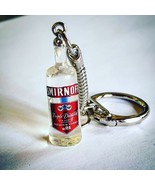 Handmade SMIRNOFF  VODKA BOTTLE KEYRING miniature KEYCHAIN gift bag DRIN... - $10.38