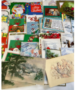 Vintage large unused Christmas holiday greeting card lot - €29,83 EUR