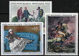 ZAYIX France 1049-1051 MNH Paintings Artist Courbet Manet Horses 051023SM144M - £6.47 GBP