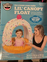 Lil Canopy Pool Float Ice Cream Cone Cutie Baby 12-36 months Under 40lbs - £22.14 GBP
