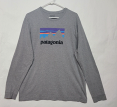 Patagonia Shirt Adult Long Sleeve Shop Sticker Organic Cotton Shirt Mens L 39040 - £22.09 GBP