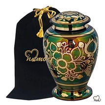 Floral Emerald Cremation Urn - $24.99+
