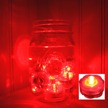 QTY 36 Red LED Submersible Underwater Tea lights TeaLight Flameless US S... - £34.75 GBP