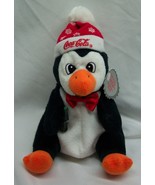 Coca-Cola 1997 CUTE PENGUIN W/ COKE BOTTLE 7&quot; Bean Bag STUFFED ANIMAL TO... - £11.71 GBP