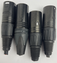 Lot of 4 x OEM Neutrik NC4MX 4 Pin Male XLR Gold Connector - $27.71