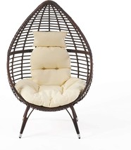 Christopher Knight Home Cutter Teardrop Wicker Lounge Chair with, Multibrown - £257.96 GBP