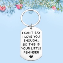 Personalized Couple Keychain-I can&#39;t say I love you enough/Anniversary Gift For  - £8.01 GBP
