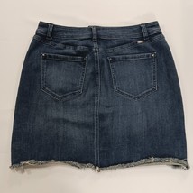 INC International Concepts Women's 12 Blue Cotton Blend Frayed Trim Denim Skirt image 15