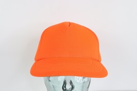 Vintage 90s Streetwear Blank Hunting Roped Snapback Hat Cap Bright Orang... - £19.31 GBP